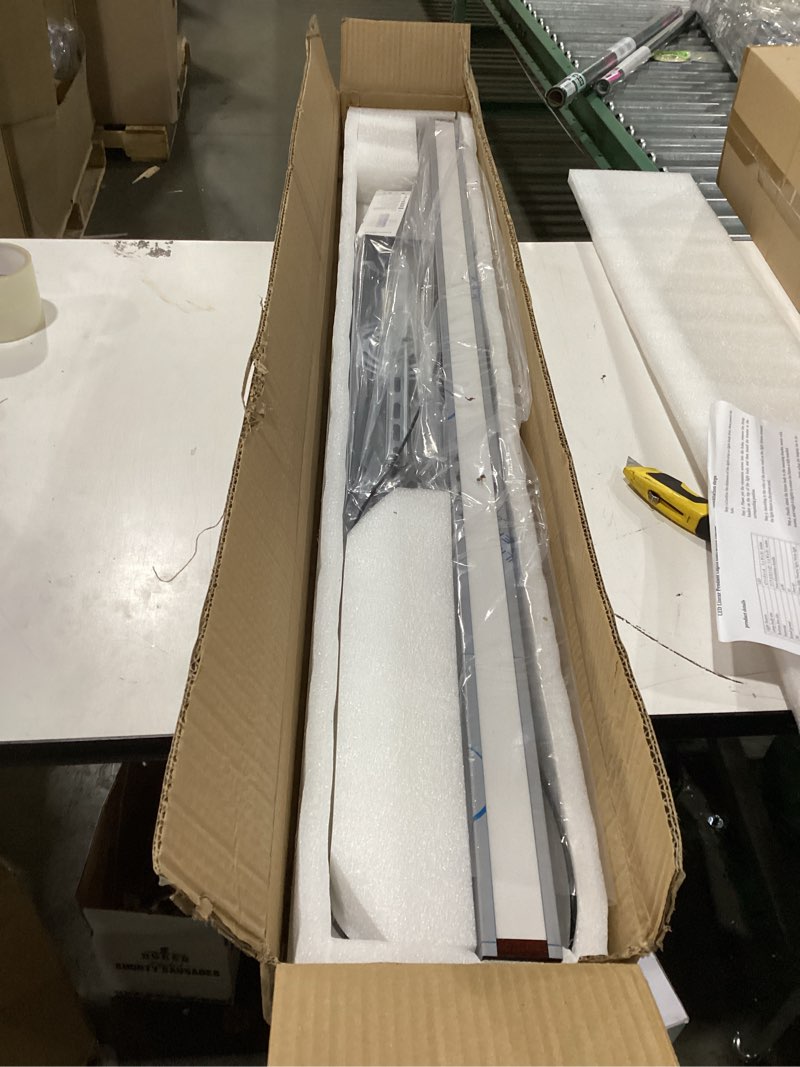 Condition photo showing New/Like New for 47.3'' Full-Spectrum Modern CRI?97 LED Linear Pendant Light Fixtures 50W Black Kitchen Island Bar Lighting with Remote, 3000k-6000k Dimmable & Color-Tunable Lighting Pool Table,Dining Room Office