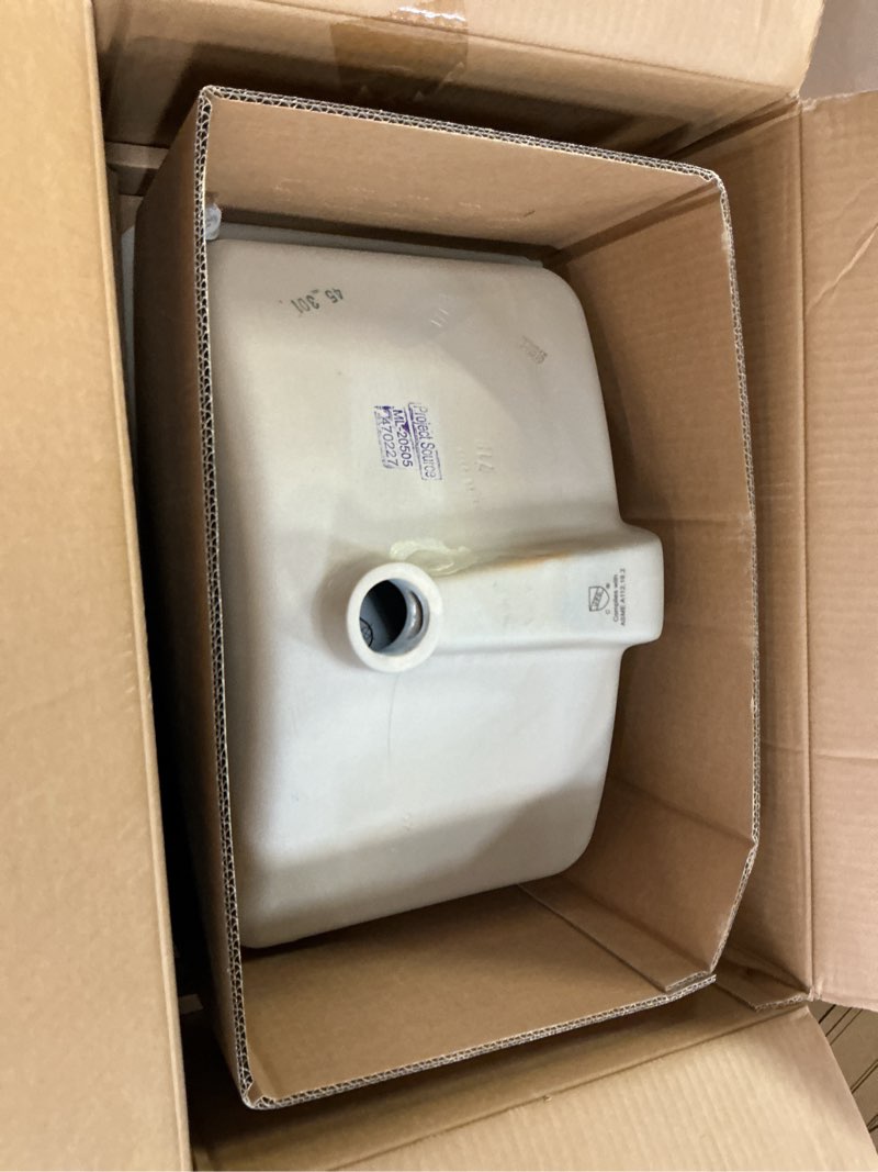 Condition photo showing As Is for aquasource white undermount rectangular bathroom sink with overflow drain (21.4-in x 15-in)