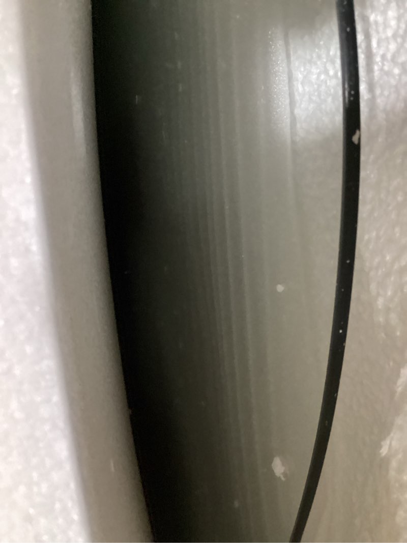 Condition photo showing As Is for (Incomplete)Modern Glass Coffee Table for Living Room, Small mid Century Coffee Table, Stylish Coffee Tables, Suitable for Bedroom Living Room Reception Office Tables?Walnut/Transparent?Medium? Walnut/Transparent Medium 35.8 * 25.5 * 16in