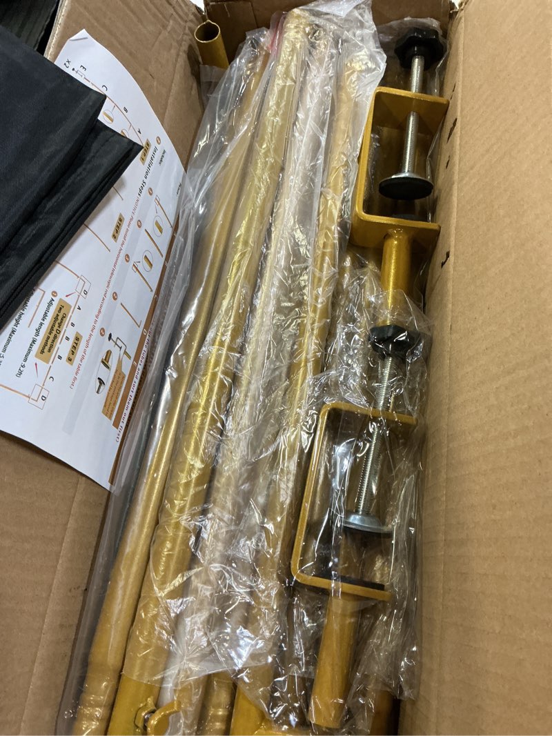 Condition photo showing Good Condition for over the table rod stand with clamps adjustable 31"-110'' length 31"-64" height gold table balloon arch stand with storage bag, for valentines day party wedding anniversary decoration