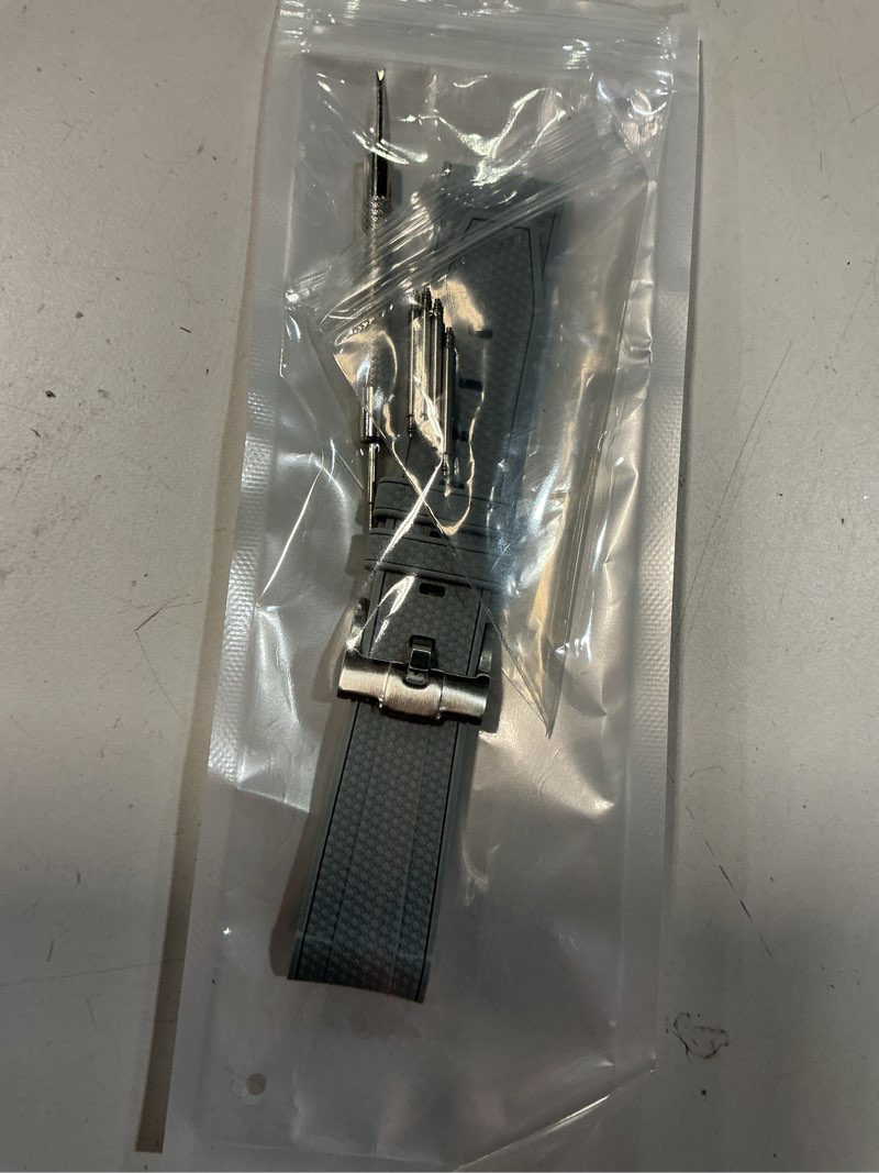 Condition photo showing Good Condition for Bands for Moonswatch Watch Rubber for Omega x Swatch MoonSwatch 20mm Rolex Seiko Watch Silicone Men with Stainless Steel Replacement Bracelet Original Bracelet Omega x Swatch MoonSwatch Speedmaster 20mm Grey