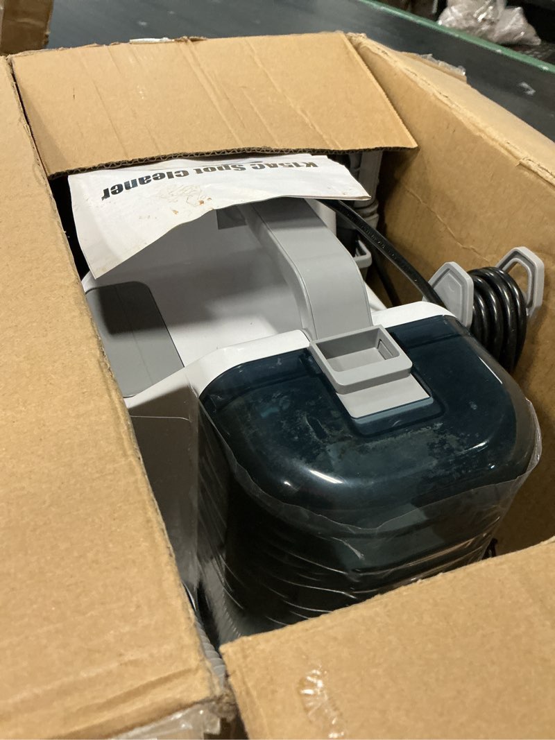 Condition photo showing As Is for carpet cleaner machine upholstery - 450w shampooer couch cleaning portable vacuum rug sofa car seat fabric mattress pet spot extractor for furniture water hand held scrubber small deep washer