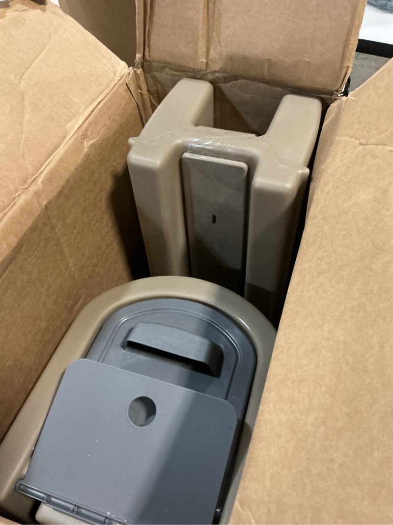 Condition photo showing As Is for step2 mailmaster plus mailbox, easy to install, newspaper holder, heavy-duty plastic, weather resistant, stone gray