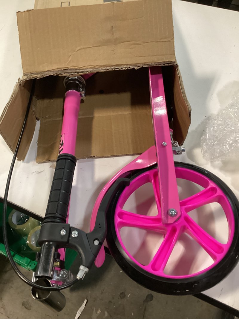 Condition photo showing Good Condition for Scooters for Kids 8-12, Teens & Adults - Lightweight, Foldable, 8-Inch Big Wheels, Hand Brake & Bell, 4 Adjustable Height Levels, 240 lbs Max Load, Perfect for School, Campus and Park Rides Pink