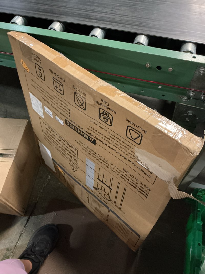 Condition photo showing New/Like New for cumbor 29.7-40.6" baby gate for stairs, mom's choice awards winner-dog gate for doorways, pressure mounted auto-close pet gates for dogs indoor, safety child gate with easy walk thru door, brown brown 29.7-40.6"w x 30.5"h