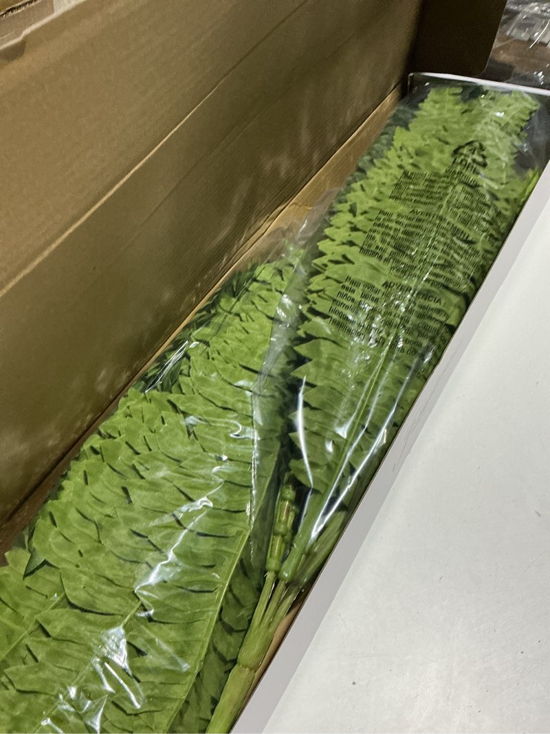 Condition photo showing Good Condition for 35" ferns artificial bush plants large, 2 artificial boston ferns with 39 fronds for outdoors home decor