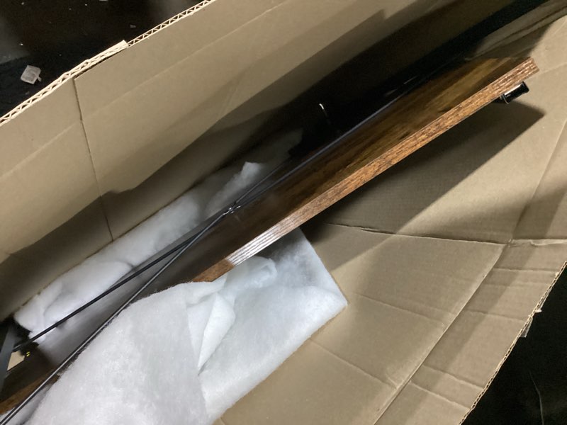 Condition photo showing As Is for Vantic 31.5" Folding Desk, Foldable TV Tray Table for Eating on Couch, Extra Large TV Dinner Trays, Portable Fold Computer Writing Desk Table for Home Office, Rustic Brown