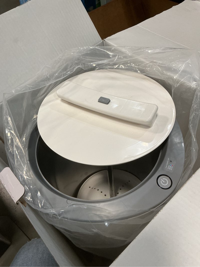 Condition photo showing As Is for slf luxury towel warmer, 20l electric hot towel warmer bucket, fits up to two 40"x70" oversized towels, 18.5 x 13 in, white