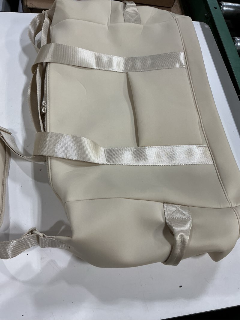 Condition photo showing Good Condition for faux neoprene weekender bag - all in motion™ cream