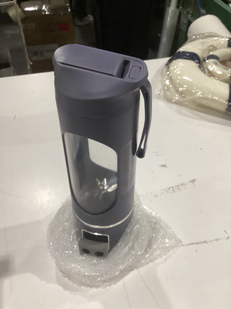 Condition photo showing New/Like New for portable blender personal electric usb | 500ml portable juicer for shakes and smoothies | small blender for mixing | compact convenient versatile kitchen small appliance for home (purple)