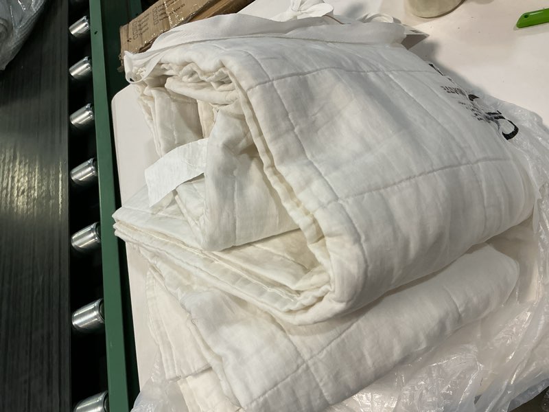 Condition photo showing Good Condition for lightweight european linen box quilt (king) 
