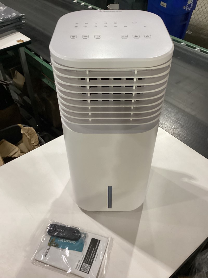 Condition photo showing New/Like New for 24" Windowless Portable Air Conditioner, 15H Timer & 120°Oscillation, 3-IN-1 Portable AC Unit with Remote, 2-Gal Tank, 3 Modes & 3 Speeds, Ultra-Quiet Ventless Swamp Cooler for Home Office, Chalky