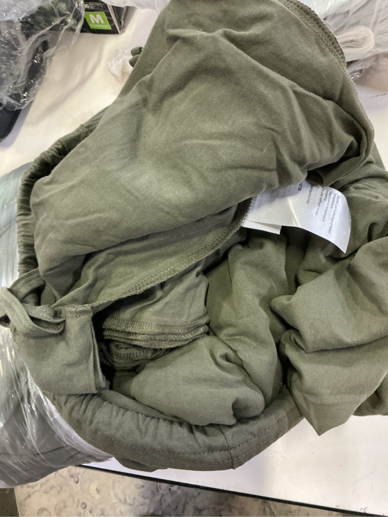Condition photo showing Good Condition for organic jersey sheet set dusty olive full/queen