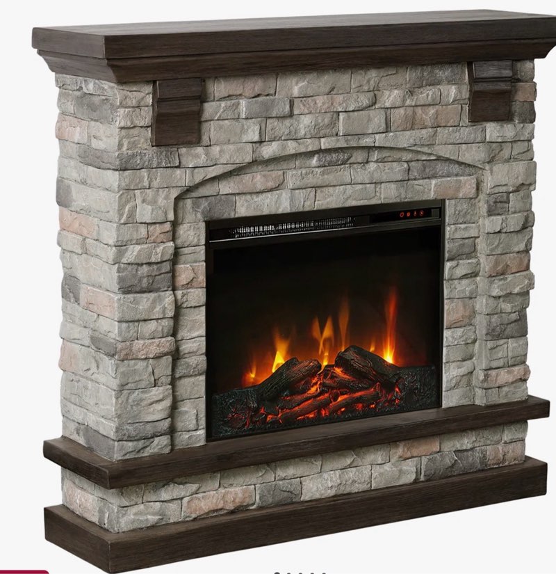 43.3 inch electric fireplace with mantel
