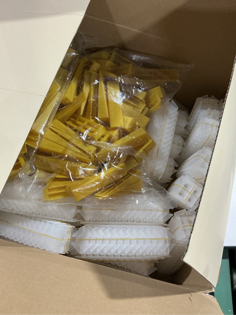 Condition photo showing Good Condition for DGSL Tile Leveling System with Tile Plier - 3000-Piece Tile Spacers Clips and 300-Piece Reusable Wedges - Tile Tools Set for Stone Installation 1/8 Inch * 3000 Spacers