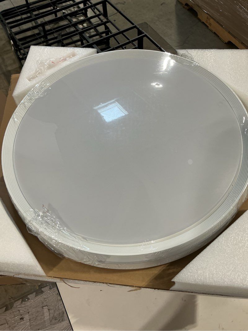 Condition photo showing New/Like New for smart led music ceiling light,with remote control bluetooth speaker rgb dimmable,19.68 inch 48w,wifi app compatible with alexa google home,suitable for bedroom, living room and children's room 19.68 inches-48w c008-series-remote control-wifi -app