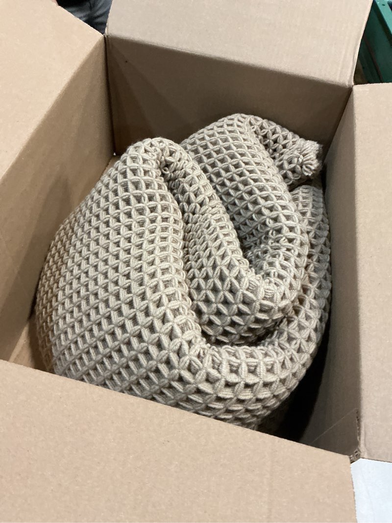 Condition photo showing As Is for Waffle Bath Mat, Boho Bathroom Rugs Non Slip Washable Super Absorbent Quick Dry Farmhouse Bathroom Decor, 48"x24" / 4'x2' Khaki Khaki 2' x 4' (Rectangular)