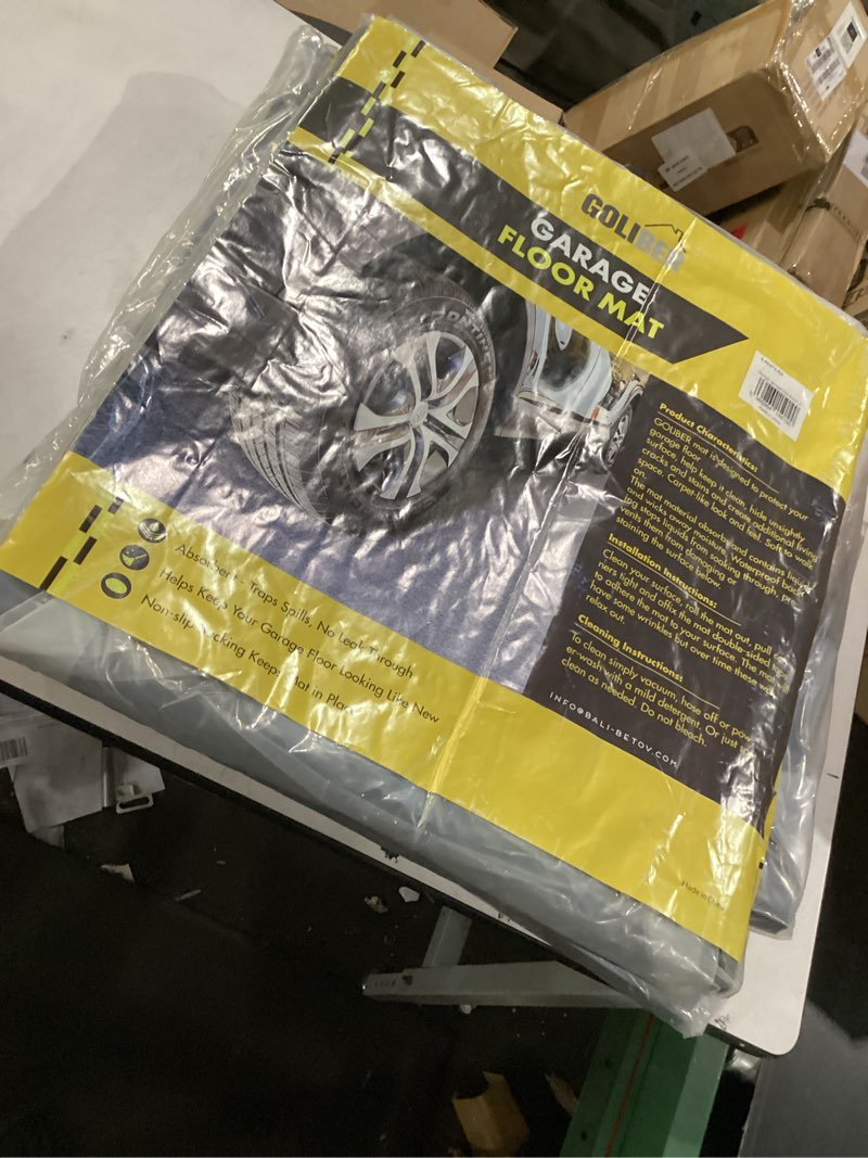 Condition photo showing New/Like New for heavy duty multi-use garage mats – set of 2 extra large rolls (49.2” x 234” each), durable non-slip floor protection for garage, gym, workshop & industrial use 19' x 4' (each)