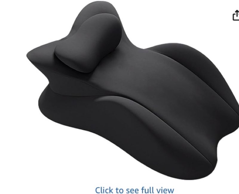 RSN Ergonomic Memory Foam Wedge Pillow, 27° Angled Support for Neck, Back, Waist & Leg Pain Relief, Multi-Position Prone Pillow with Removable Cover for Reading & Massage (Black, OneSize)