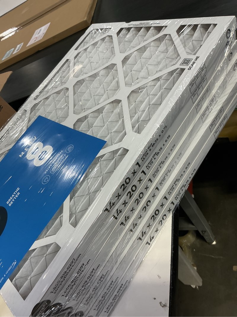 Condition photo showing Good Condition for Simply by MervFilters 14x20x1 Air Filter, MERV 8, MPR 600, AC Furnace Air Filter, 6 Pack