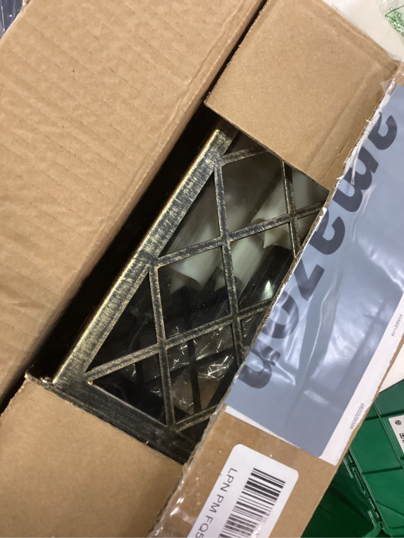 Condition photo showing Good Condition for Solar Outdoor Lantern, Garden Hanging Waterproof Lanterns PVC Upgrade 3 LED Flickering Flameless Candle Decorative for Garden Women Mom Grandma Halloween Gifts (Grid Candle)