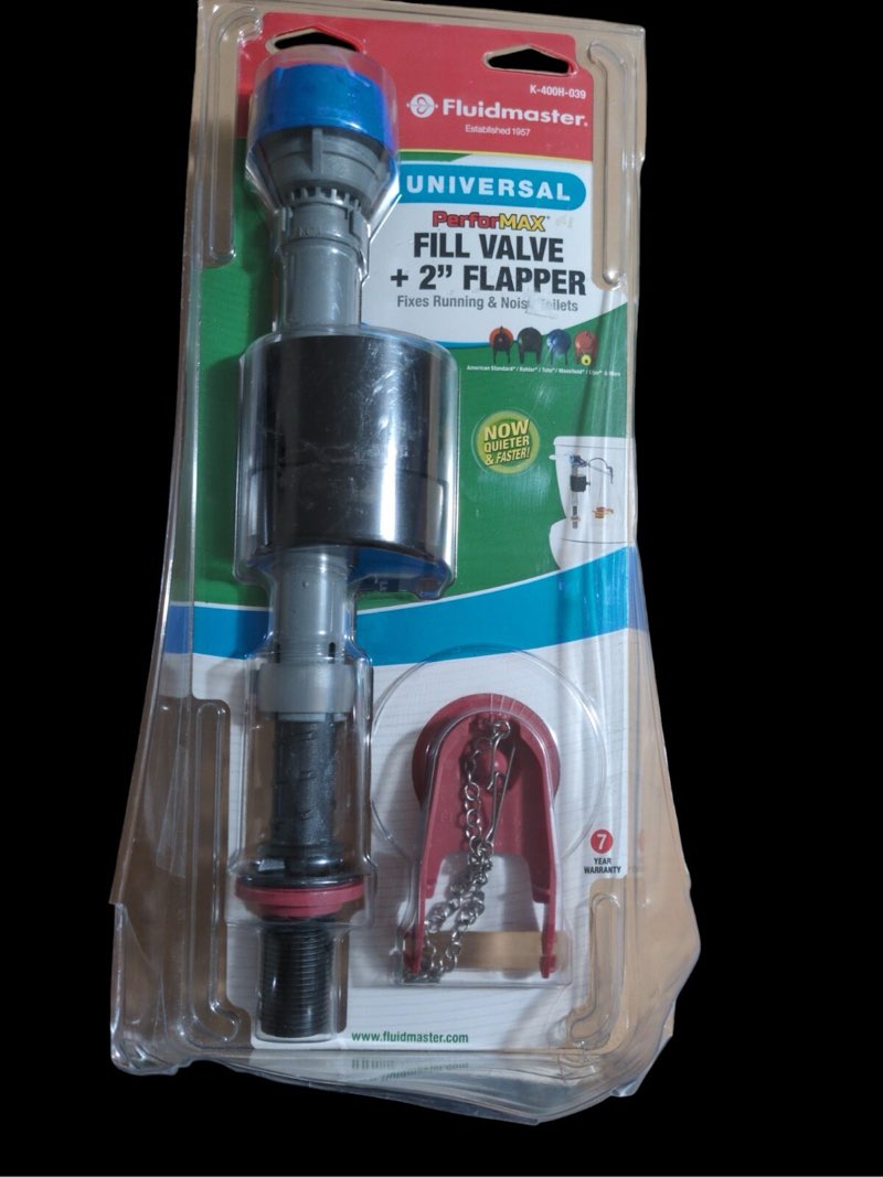 fluidmaster k-400h-039 performax toilet fill valve and 2" flapper repair kit