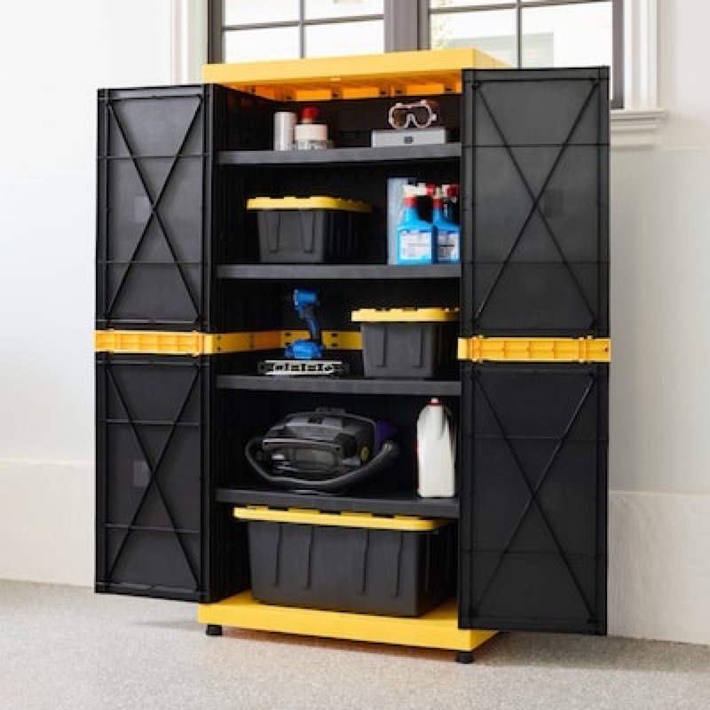project source project source 36-in w x 72-in h x 20-in d freestanding plastic garage cabinet in