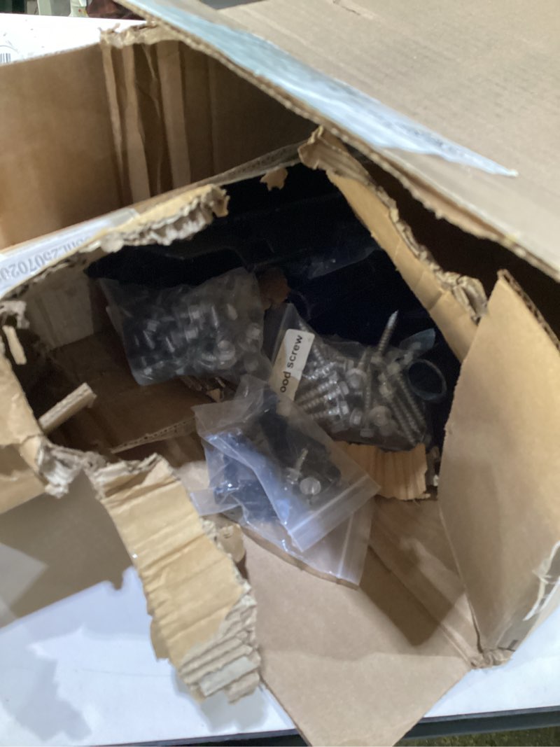 Condition photo showing As Is for Snow Guard Railing, 8ft Roof Snow Ice Guards for Metal Roofs and Wood Roofs, Stop Snow from Sliding Off Your Roof, Extendable, Black