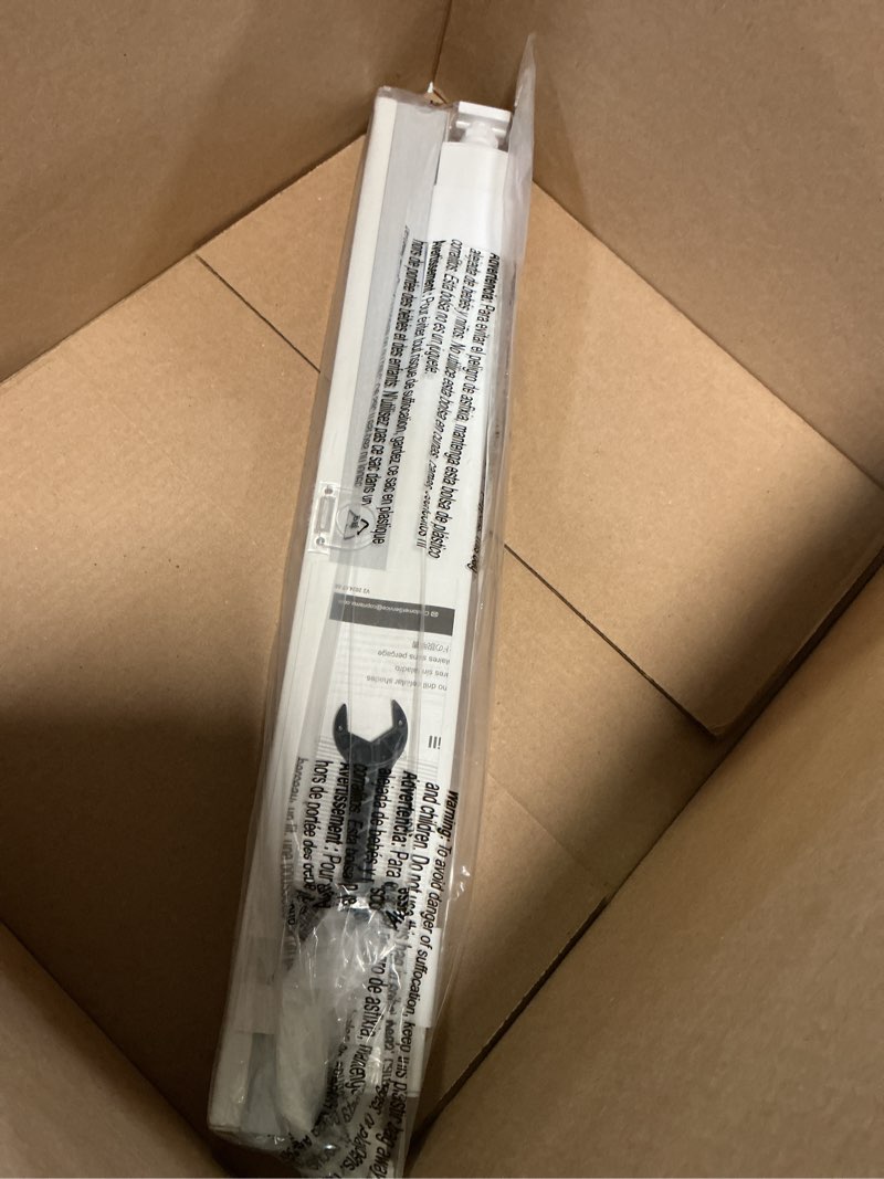 Condition photo showing As Is for lazblinds no tools no drill cordless cellular shades, blackout light blocking honeycomb shades for home, thermal insulation blinds for windows, 22" w x 36" h, white blackout-white 22" w x 36" h