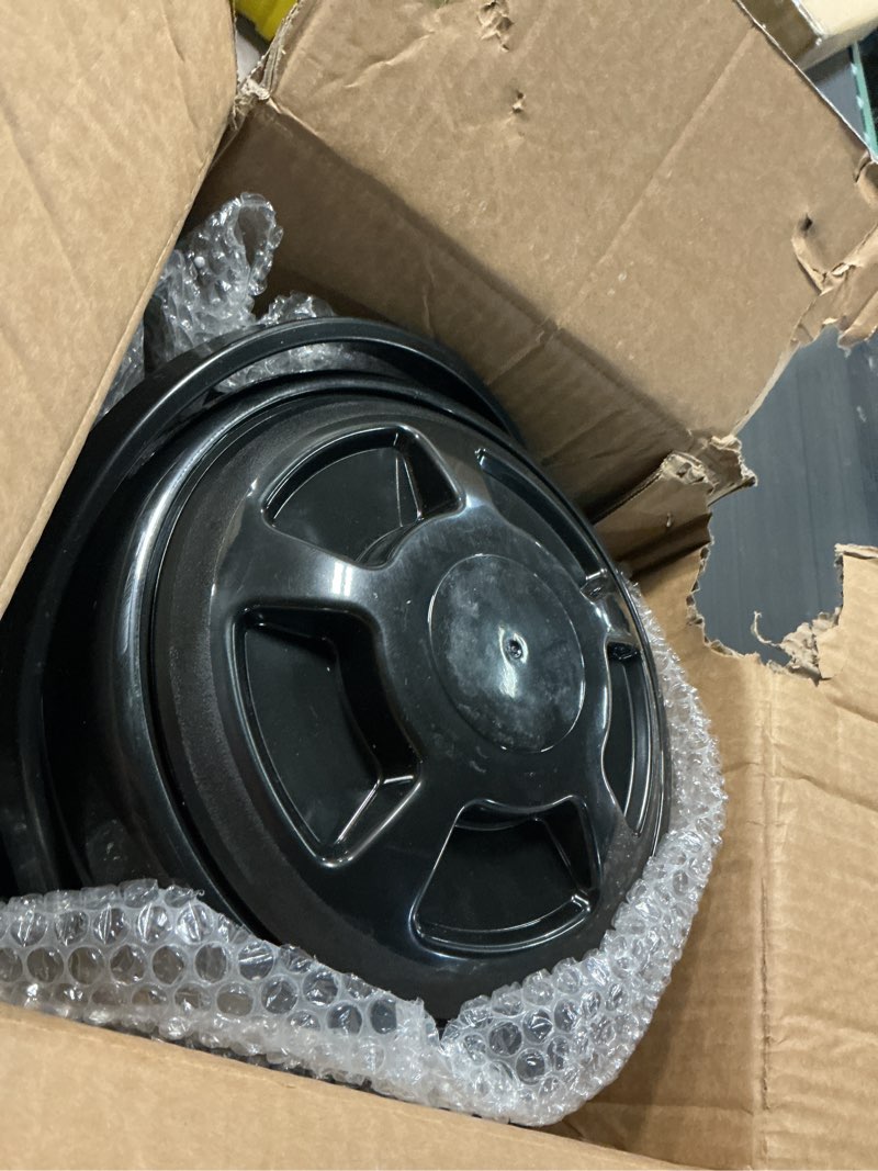 Condition photo showing As Is for insulated beverage dispenser-non heating-75 cup cold drink beverage for catering-stainless steel iced beverage dispenser 12 l/3.2 gallon coffee dispenser with spigot for tea,juice (black)