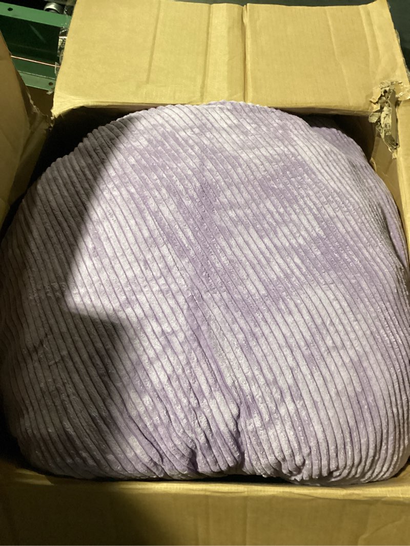 Condition photo showing As Is for giant corduroy bean bag lounge  maybe it’s the chair pictured, maybe it’s not????