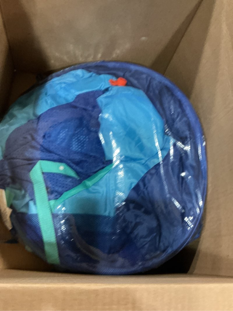 Condition photo showing Good Condition for SwimWays Spring Float Premium Recliner with Canopy Pool Lounger, Inflatable Pool Floats Adult with Fast Inflation for Ages 15 & Up, Sky Blue Canopy Recliner (New Version)