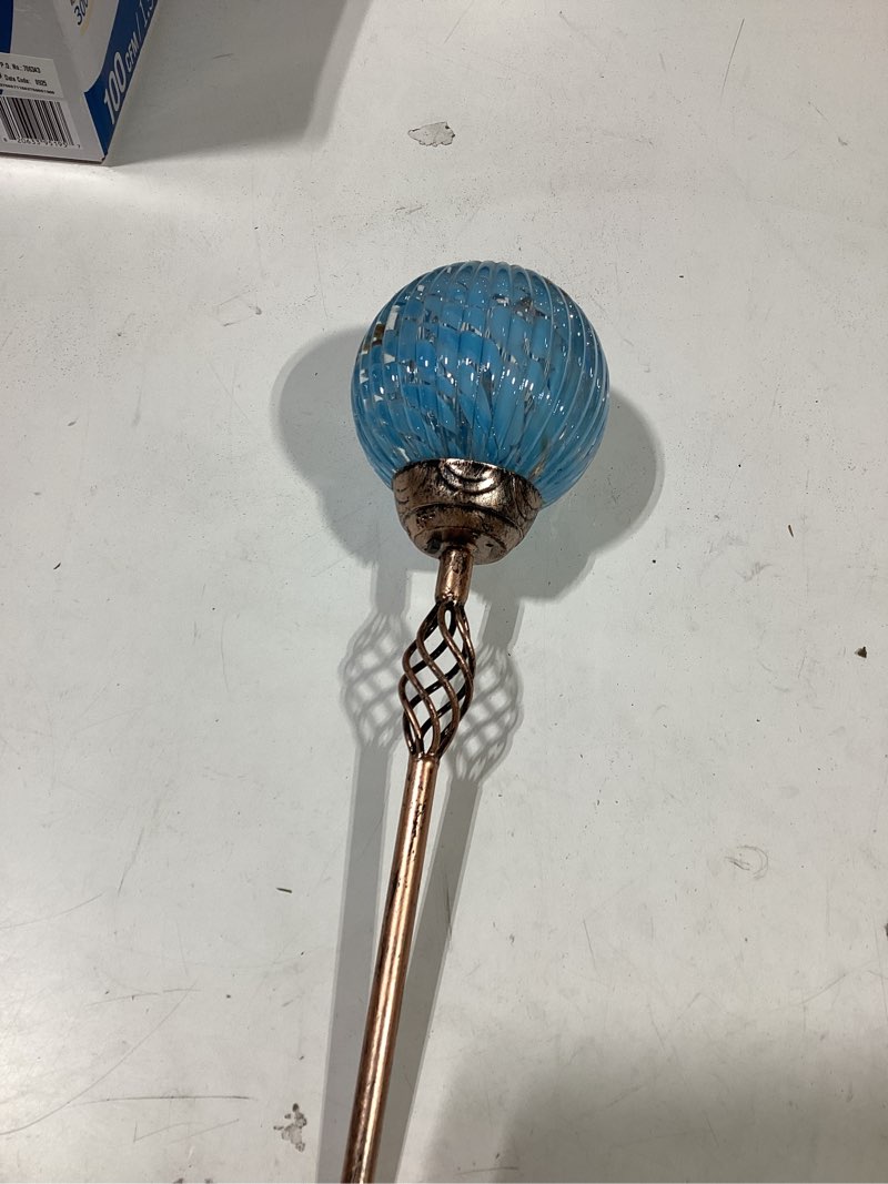 Condition photo showing Good Condition for exhart 30-in multicolor metal solar traditional stake