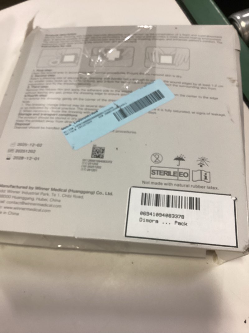 Condition photo showing Good Condition for dimora silicone foam dressing with border adhesive 6 x6  waterproof wound dressing bandage for wound care 10 pack