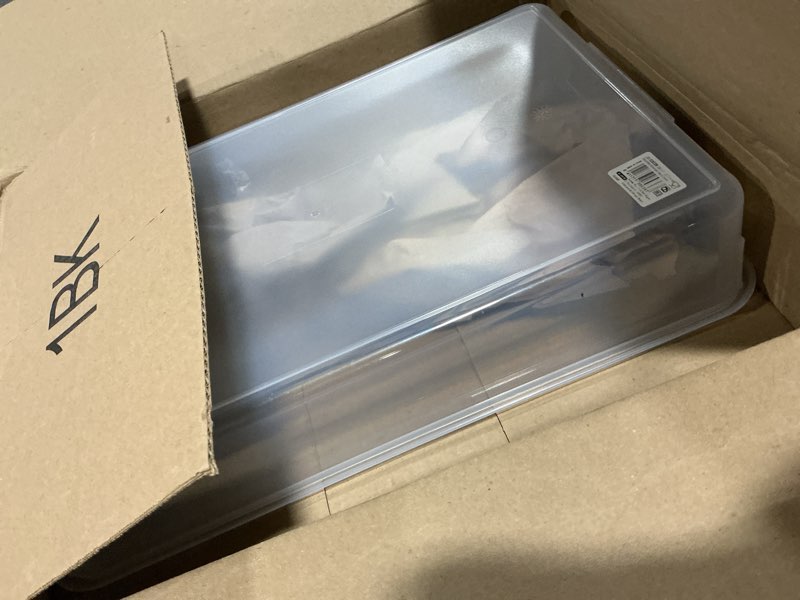 Condition photo showing Good Condition for (no lid) araven airtight container, food pan with lid for storage in kitchen and restaurant, 14.4 qt, 1 count, clear 530 x 325 x 100 mm clear