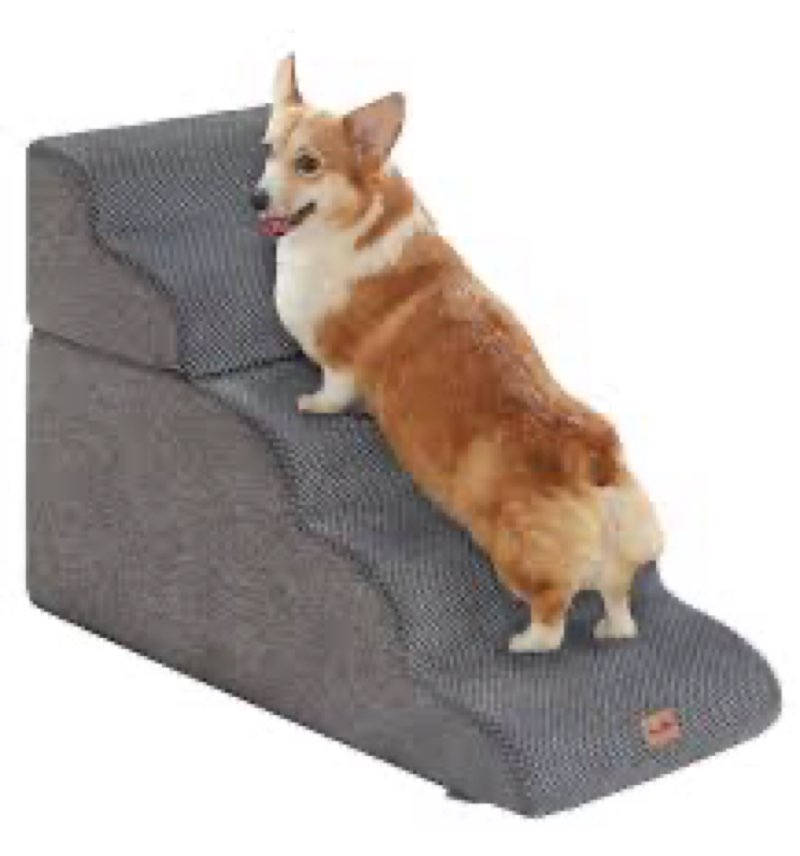made4pets dog stairs ramp for high bed 22.8" h, 5-step pet stairs for bed couch sofa climbing, 35d f