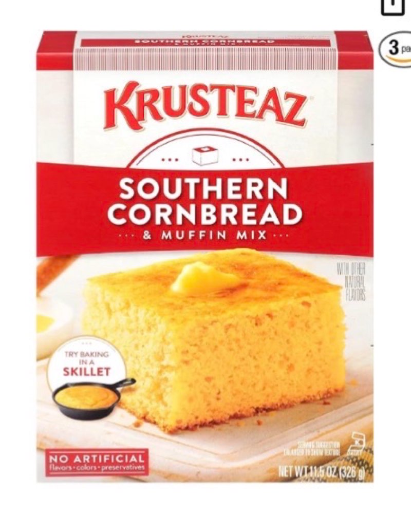Best by 02/16/26 KRUSTEAZ SOUTHERN CORNBREAD MIX 12/11.5 Oz.