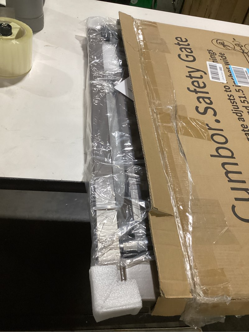 Cumbor 29.7"–51.5" Extra Wide Baby Gate for Stairs, Pressure-Mounted Dog Gates for Doorways & Hallwa