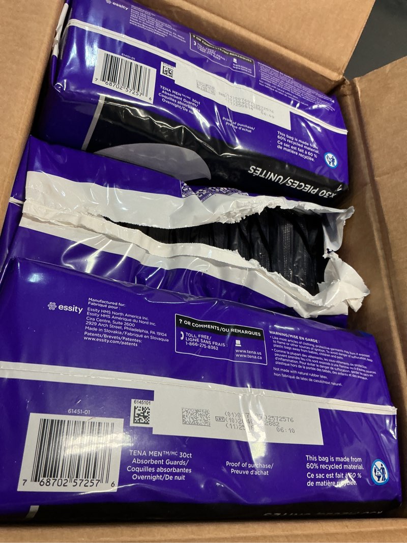 Condition photo showing Good Condition for tena incontinence guards, overnight absorbency & advanced odor protection, incontinence guards for men, 90 ct 90 count