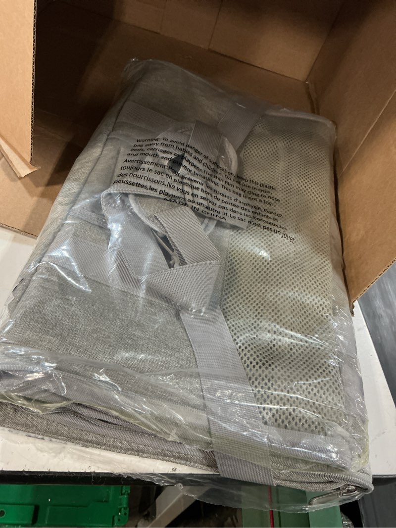 Condition photo showing Good Condition for soft cat carrier for pets up to 25 lbs, cat pet travel bag with padded shoulder strap and detachable cat food bowl, pet dog carriers for small dogs and puppies, travel carry, gray gray 20"l x 13"w x 13"h