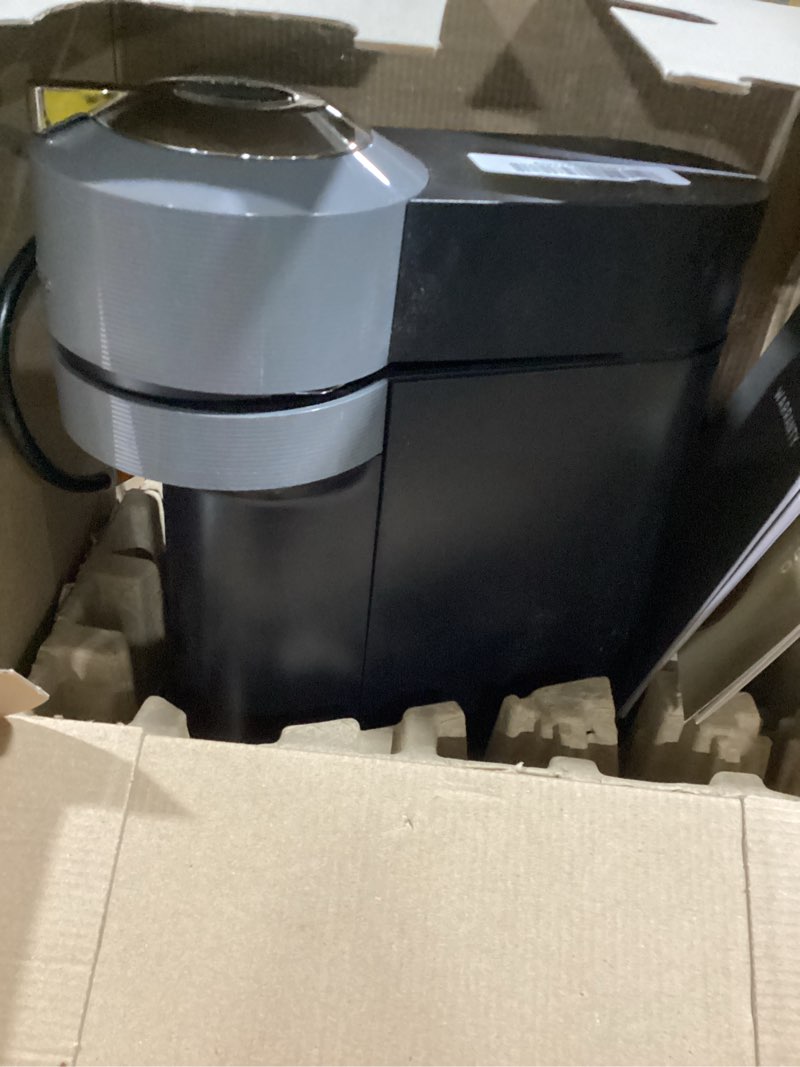 Condition photo showing As Is for Nespresso Vertuo Next Coffee and Espresso Maker, Machine Only, 1260 watts, Dark Gray Machine Only Dark Gray
