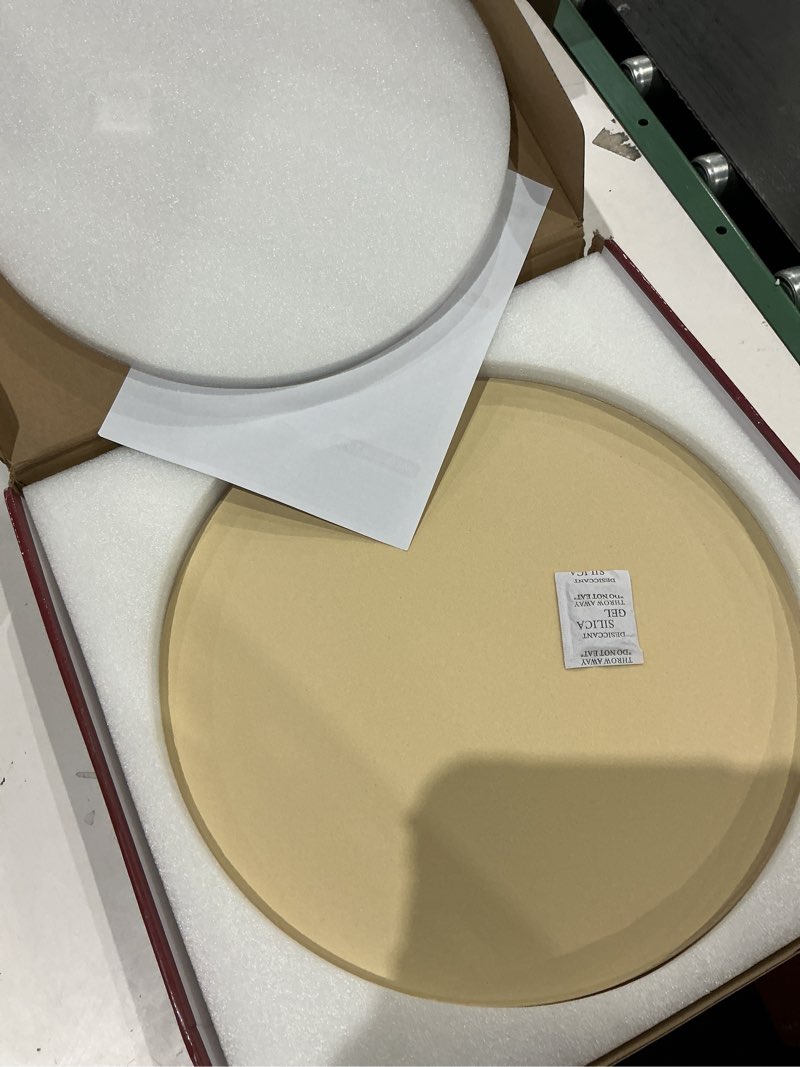Condition photo showing Good Condition for round pizza stone for grill and oven- 15 inch baking stone heavy-duty cordierite pizza stone for bread, cookies, heat proof bbq grilling cooking stone for making crisp crust pizza (beige) pmhw25-203-beige-15 15"x 15"