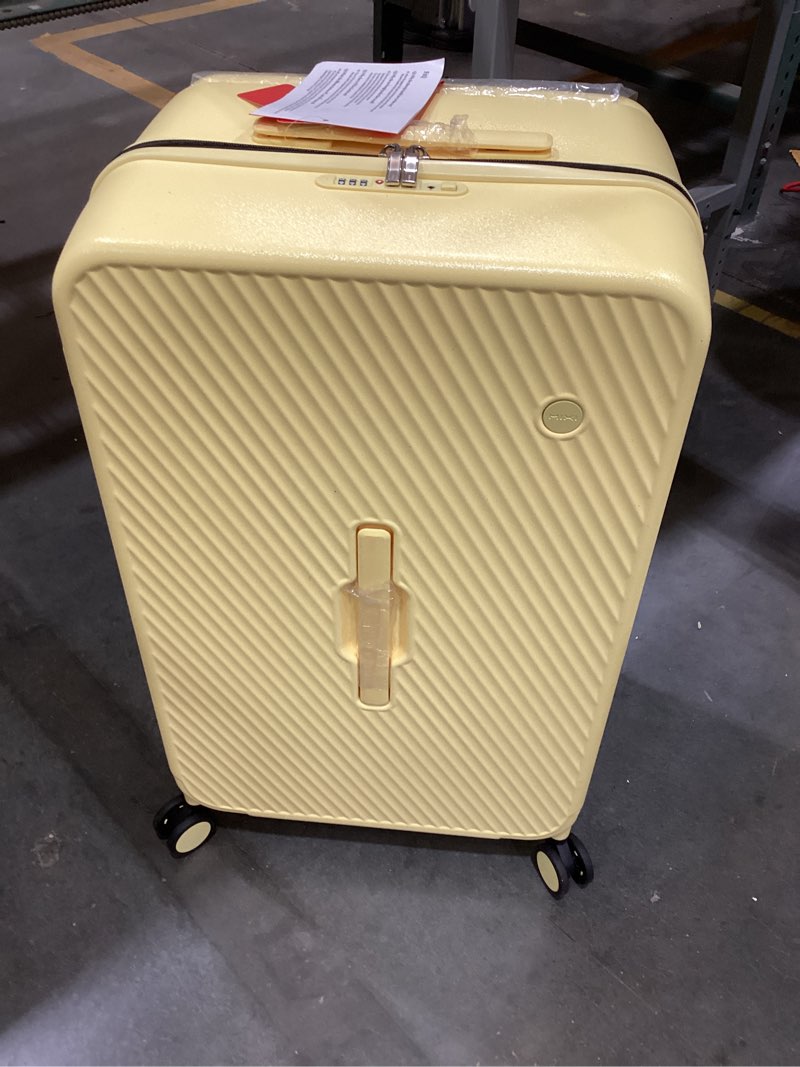 Condition photo showing Good Condition for mixi 26 Inch Large Checked Luggage Suitcase with Spinner Wheels Upgrade Wide Handle PC Hard Shell Rolling Travel Suitcase with TSA Lock, Lark Yellow Lark Yellow 26-inch