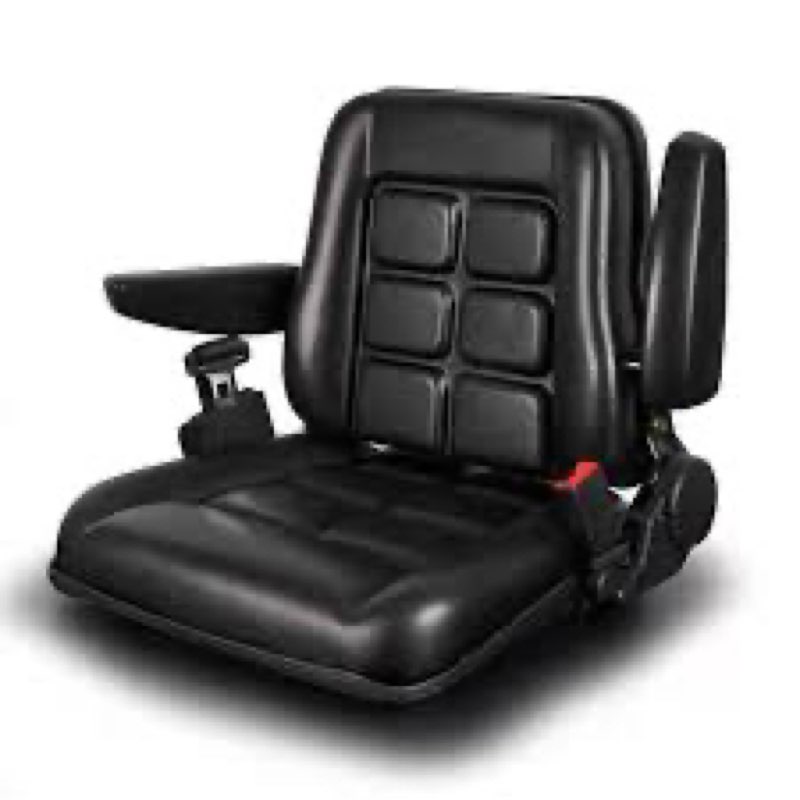 Tractor Seat,Universal Forklift Seat Adjustable Forklift Seat Black PVC Tractor Seat With Safety Bel