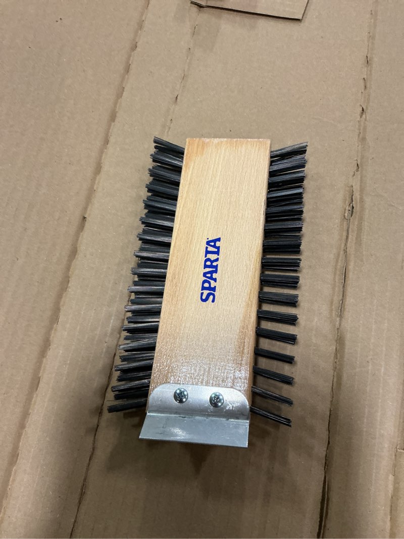 Condition photo showing Good Condition for incomplete no long handle SPARTA 4002600 Stainless Steel Grill Brush, Grill Scraper With Long Handle For Commercial Cleaning, Kitchens, Restaurants, Bathrooms, 30 Inches, Brown 1