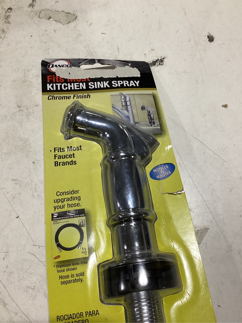 Condition photo showing As Is for danco for universal chrome kitchen faucet sprayer