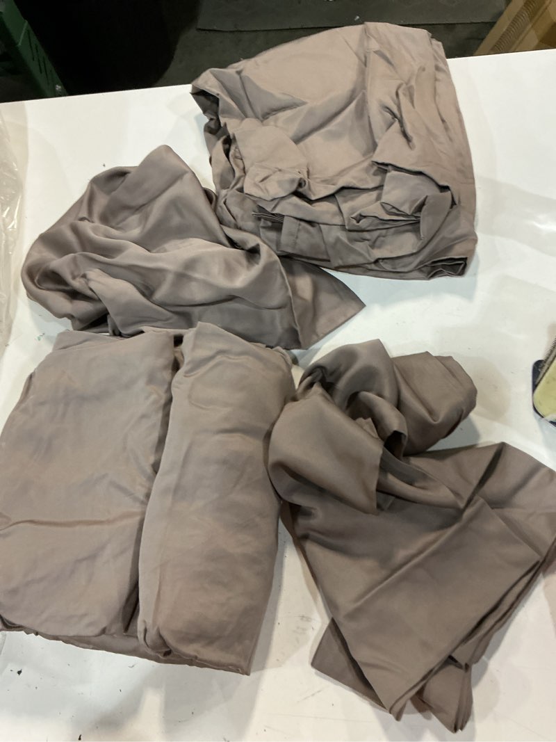 Condition photo showing As Is for bamboo sheet set, full, stone