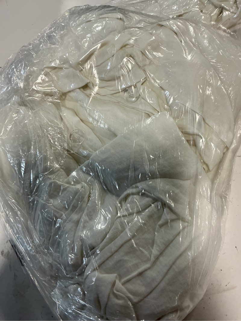 Condition photo showing As Is for european linen deluxe bedding bundle, queen, ivory
