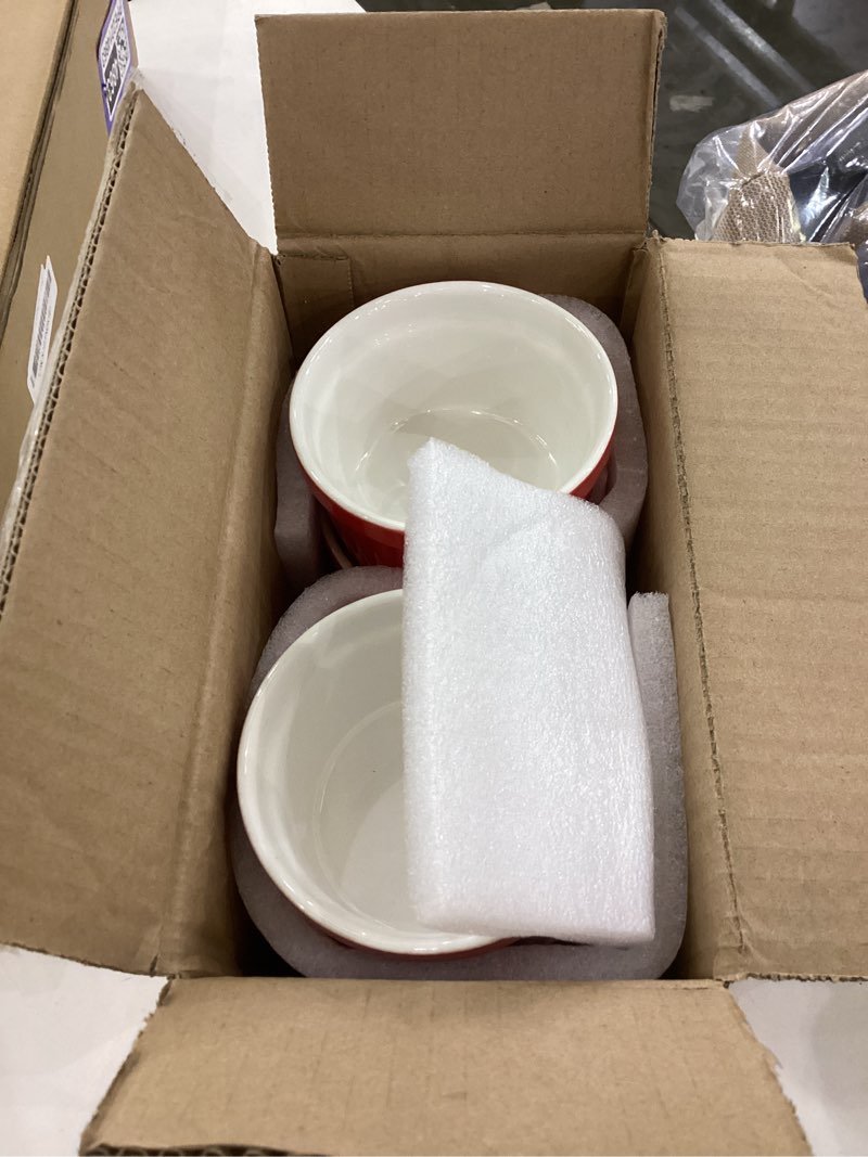 YAZYLIFE Ramekins 6oz Oven Safe,Creme Brulee Ramekin and Souffle Dishes,Porcelain Baking Bowls,Dippi