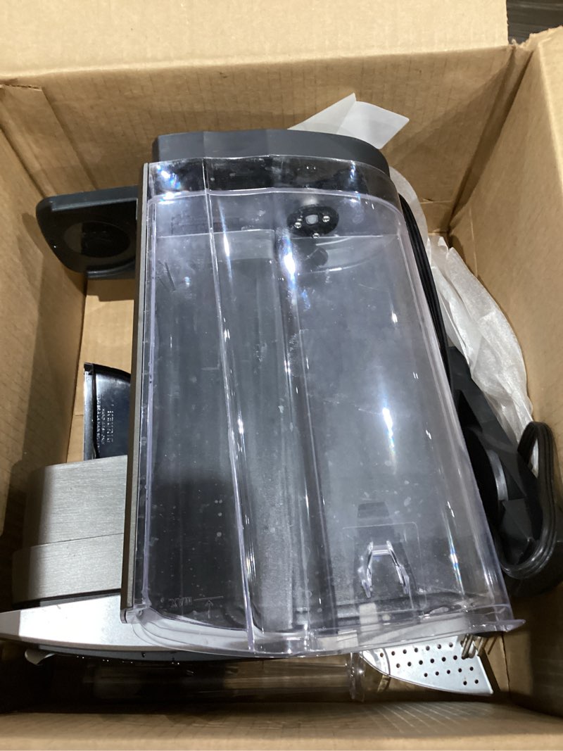 Condition photo showing As Is for keurig k-elite single serve k-cup pod coffee maker, with strength and temperature control, iced coffee capability, 8 to 12oz brew size, programmable, brushed slate